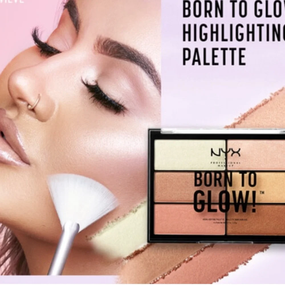 NYX Born to Glow Highlighting Palette 6 Shimmery Pearl Shades